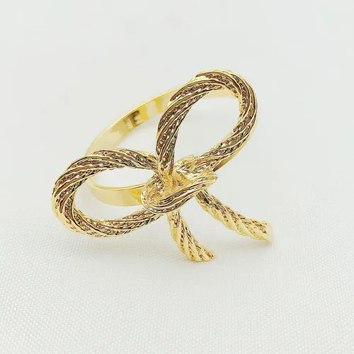 Miniatura 2 de 6 servilleteros dorados, servilleteros de mariposa de metal para bodas, cenas, decoraciones de mesa