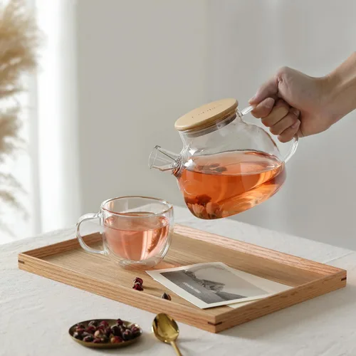 Miniatura 9 de CNGLASS Tazas de cristal de doble pared de 8.1 onzas, taza de café de vidrio aislado transparente con asa para expreso, café con leche, té, juego