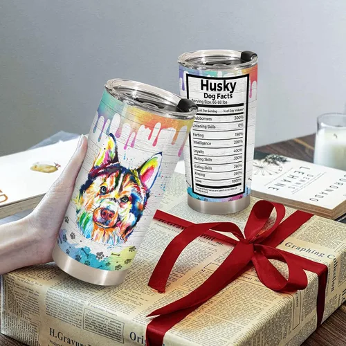 Miniatura 5 de Regalos para los amantes de los husky – Taza de acero inoxidable de 20 onzas, regalo divertido y único para dueños de perros husky, perfecto