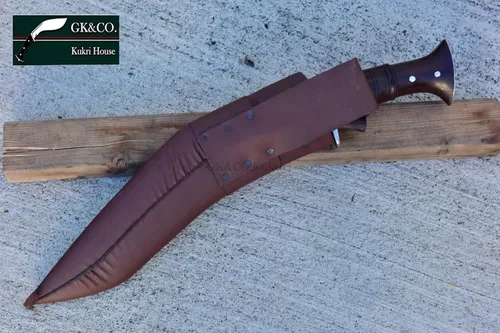 Miniatura 9 de GK&CO. Kukri House Auténtico Kukri/Khukuri 14.5" Hoja 5" Chirra (5 Fuller) Gorkha Bloqueador de cuchillos Mango de palisandro-GK - Hecho a mano
