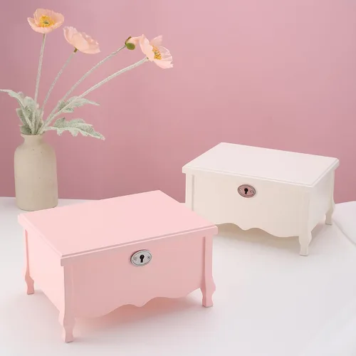 Miniatura 8 de Joyero musical de bailarina de pies grandes con espejo y cerradura para niñas, caja de almacenamiento de joyas rosa para niños, organizador de joyas