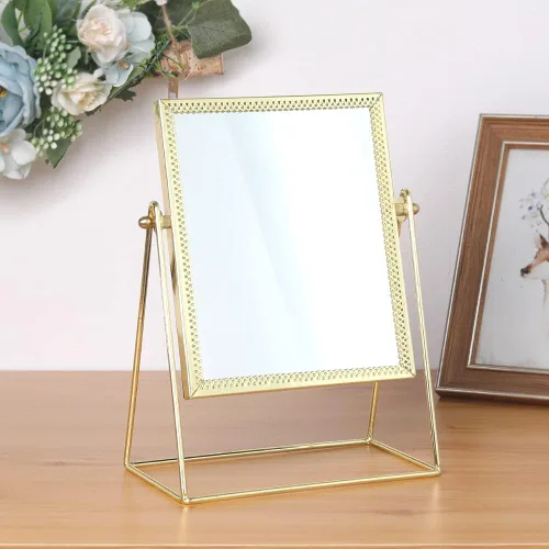 Miniatura 6 de Espejo de maquillaje espejo cosmético de una sola cara Espejo rectangular de belleza espejo de maquillaje hecho a mano para tocador mesa escritorio