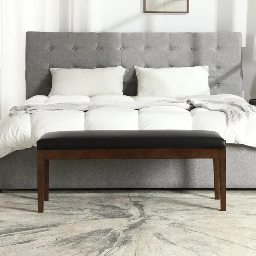 Miniatura 9 de LZAREAL Banco de entrada tapizado, banco de zapatos moderno para pasillo, porche, banco de dormitorio, banco para el extremo de la cama, banco
