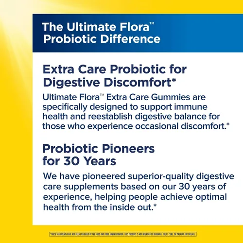Miniatura 3 de Renew Life Extra Care Gomitas digestivas prebióticas y probióticas, suplemento diario para la salud digestiva e inmunológica, B. Coagulans y B.