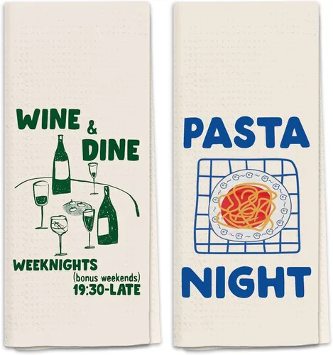 Miniatura 8 de Juego de 2 toallas de cocina italianas, decoración de cocina italiana, toallas de bar para camarero de cocina, paños de cocina retro para toallas