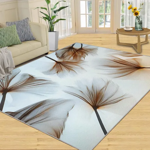 Miniatura 18 de Alfombras onduladas negras y blancas para dormitorio, alfombra de área abstracta, alfombras geométricas para sala de estar, alfombra antideslizante