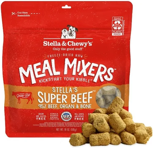 Miniatura 23 de Stella & Chewy's Mezcladores de Comida Cruda Liofilizada de Res - Aderezo y Mezclador de Comida para Perros - Hecho con 95% Carne de Res Alimentada