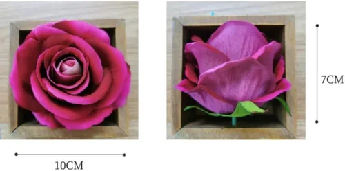 Miniatura 2 de 10 piezas de flores artificiales sin tallo de 3.9 in de cabeza de rosas artificiales estéticas para bodas, ramos, guirnaldas