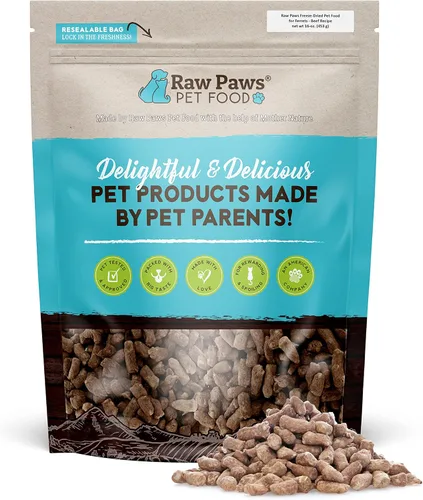 Raw Paws Alimento liofilizado para hurones – Receta de carne de res, 16 onzas – Hecho en Estados Unidos – Dieta de hurones sin granos para hurones