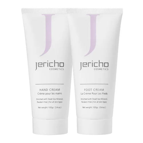Jericho Juego de crema para manos y pies del Mar Muerto – Aloe nutritivo, aceite de oliva y minerales del mar Muerto para una piel suave y tersa,