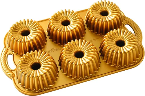 Miniatura 4 de Nordic Ware Brilliance Bundt, 5 tazas, Oro