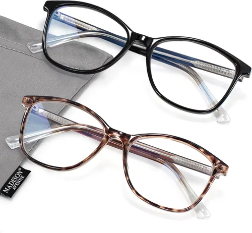 Miniatura 14 de Madison Avenue - Lentes de lectura cuadrados vintage para mujer, con filtro de luz azul, fabricados en TR90, reducen el cansancio visual