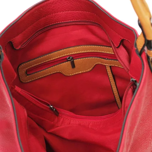 Miniatura 5 de Janin Handbag Bolso de hombro estilo cubo con correa extra larga