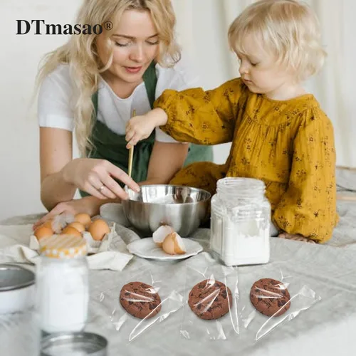 Miniatura 4 de DTmasao 1200 bolsas de celofán autosellantes de 4 x 6 pulgadas, bolsas transparentes para galletas, bolsa de celofán resellable para embalaje