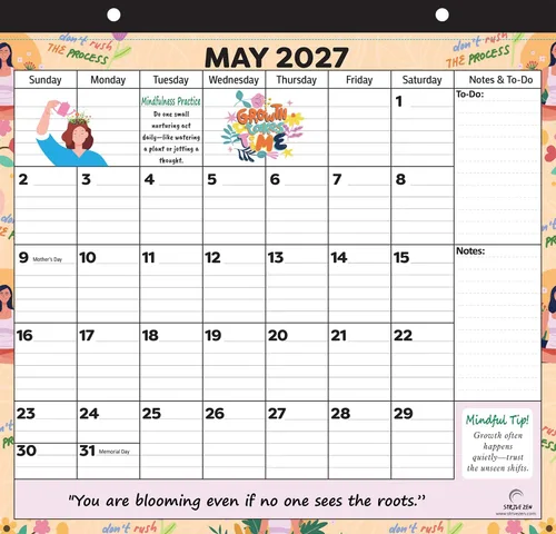 Miniatura 5 de Calendario magnético para refrigerador 2026-2027 – Planificador de refrigerador de 24 meses, imanes fuertes, páginas extraíbles, bloques