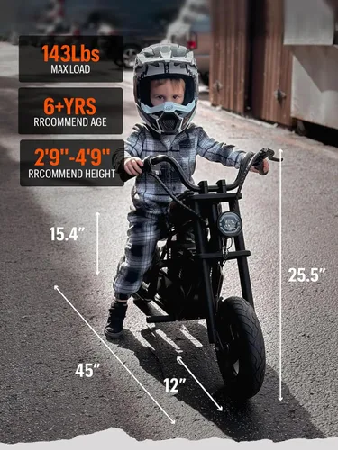Miniatura 3 de Bicicleta eléctrica Hyper GoGo para niños – Bicicleta eléctrica para niños con luces ambientales coloridas, 3 modos de velocidad hasta 10 MPH, 60