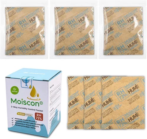 Miniatura 20 de Wisesorb Paquetes de control de humedad bidireccionales 49% para guitarras e instrumentos de madera - Absorbentes de humedad de 70g