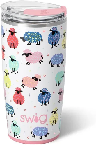 Miniatura 65 de Swig Life - Vaso térmico aislante de 32 onzas, taza de café para viajes con tapa, taza de café para viajes compatible con portavasos, acero Lazy