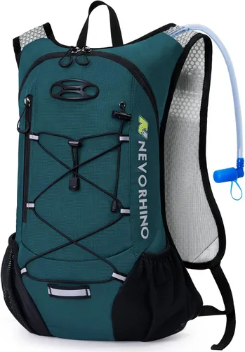 Miniatura 11 de Mochila ligera de hidratación, mochila para correr con bolsa de agua de 2L, mochila de hidratación Hydro para ciclismo, senderismo, apta