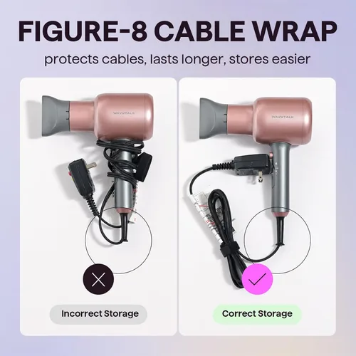 Miniatura 5 de Secador de pelo Wavytalk con difusor, secador iónico soplado para cabello rizado con peine, secador de 1875 W de secado rápido con tecnología