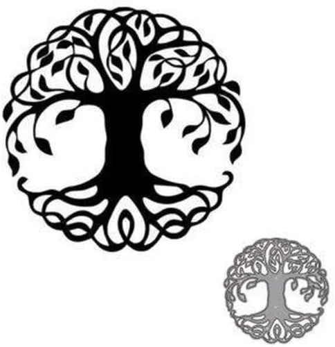 Troqueles de corte de metal del árbol de la vida celta troquelados troquelados para álbumes de recortes, fabricación de tarjetas