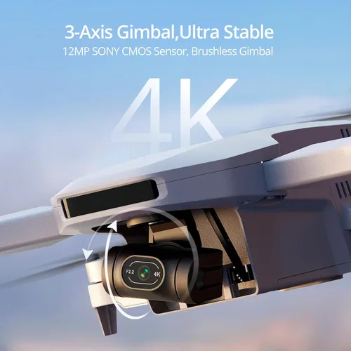 Miniatura 2 de Potensic ATOM Dron GPS de 3 ejes con cardán, 4K, menos de 249g, 32 minutos de vuelo, transmisión de largo alcance de 6KM, seguimiento visual
