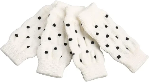 Miniatura 9 de Dog Elbow Protector, 4PCS Pet Leg Sleeves Knitted Leg Support Wraps with Polka Dot Design for Small Medium Dogs (S)