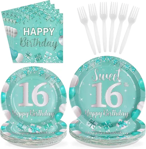 Miniatura 13 de 96 piezas de decoraciones de fiesta de cumpleaños de cristal, con gemas moradas, platos y servilletas de diamante, juegos de vajilla de geología