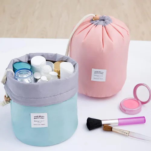 Miniatura 7 de INVODA Bolsa de cosméticos con cordón, bolsa de maquillaje de viaje para mujer, bolsa de aseo portátil con cordón, bolsa organizadora de maquillaje