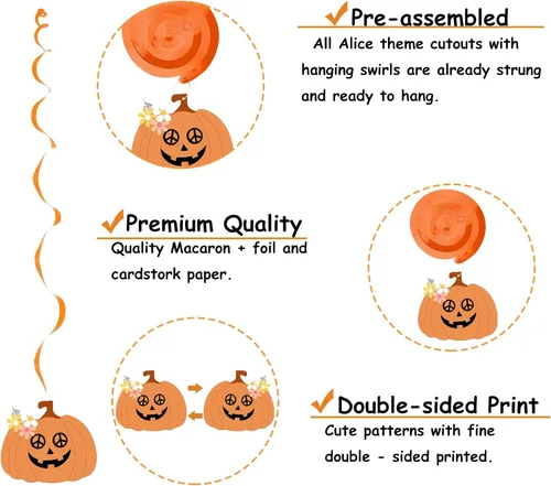 Miniatura 4 de 20 decoraciones geniales de Halloween, hippie de Halloween, remolinos colgantes de remolinos espeluznantes y espeluznantes serpentinas