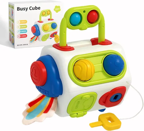 Cubo de Actividades para Niños Pequeños de 1 Año, Juguetes Montessori para 1 Año - Regalos Ideales para Niños y Niñas de 1 Año - Juguetes de Viaje
