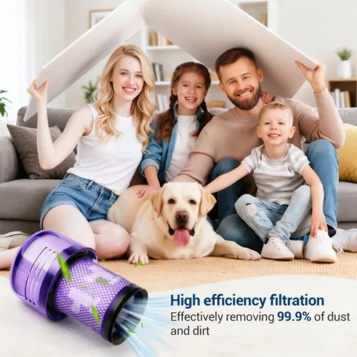 Miniatura 7 de Paquete de 2 filtros de repuesto para aspiradora inalámbrica Dyson V12 Detect Slim, V12 Slim, SV30, SV34, SV35, compatible con la pieza 971517-01