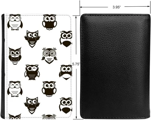 Miniatura 2 de Funda de piel sintética para pasaporte, billetera de viaje con bloqueo RFID con patrón único