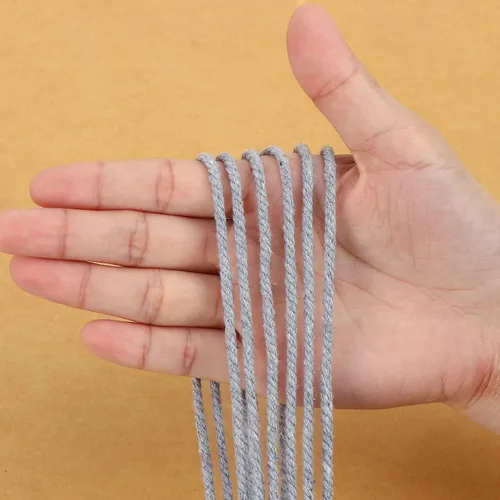 Miniatura 4 de Cuerda de macramé de 5 mm x 165 yardas, cuerda de macramé de algodón natural - cuerda de algodón de macramé trenzada de 3 hilos para colgar