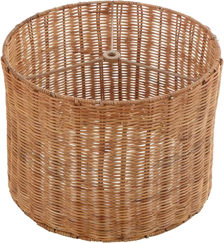 Miniatura 13 de Aspen Creative 31602, pantalla para lámpara de araña de tambor, hoja de plátano natural, 30,5 cm de parte superior x 30,5 cm de parte inferior x