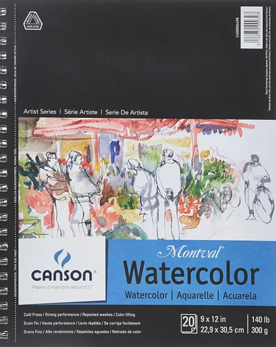Miniatura 13 de Canson Artist Series - Papel de acuarela, bloc con espiral de alambre, 5.5 x 8.5 pulgadas, 20 hojas (140lb/300g) - Papel de artista para adultos