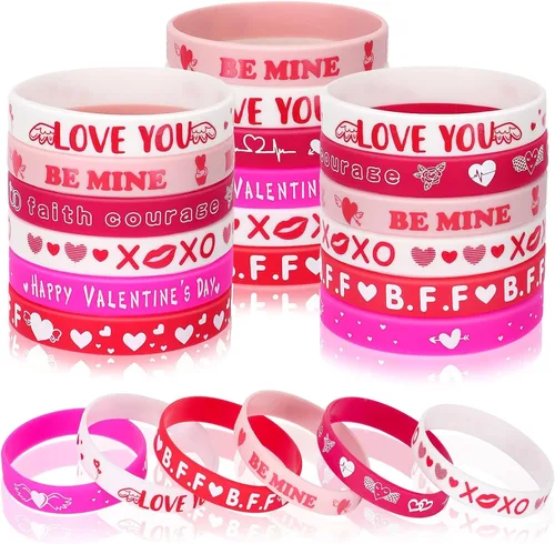 Miniatura 27 de JUNEBRUSHS 42 piezas de accesorios de concientización sobre el cáncer de mama, pulseras de silicona Esperanza Fe Fuerza Coraje, pulseras accesorios