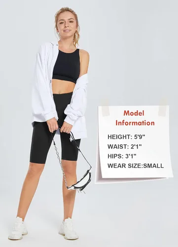 Miniatura 6 de BALEAF Women's Long Biker Yoga Compression Shorts High Waist Knee Length Spandex Workout Shorts with Pockets Soft