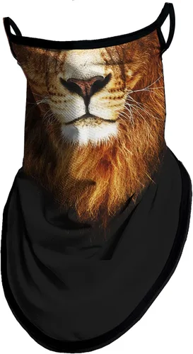 Miniatura 14 de Obacle Bandana facial con bucles para las orejas, polaina transpirable para el cuello para hombres y mujeres