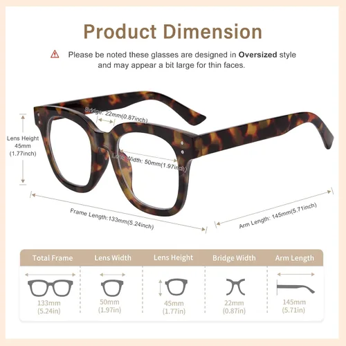 Miniatura 4 de Madison Avenue - Lentes con filtro de luz azul, de gran tamaño, a la moda, lentes para mujer, antifatiga ocular y protección ultravioleta