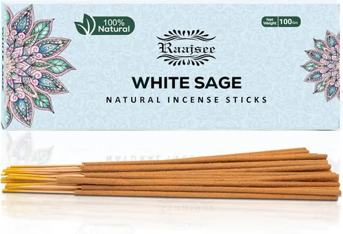 Miniatura 20 de Raajsee Varillas de incienso natural de flores de jazmín, paquete de 3.53 oz, 100% puro, orgánico, natural, enrollado a mano, libre de productos