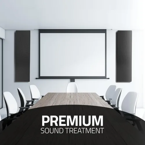 Miniatura 5 de Panel acústico blanco Fibra de vidrio paquete de 2 Panel profesional de absorción de sonido Panel decorativo a prueba de sonido Panel