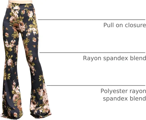 Miniatura 21 de ShopMyTrend - Pantalones de yoga largos con piernas anchas y acampanadas estilo palazzo, con cintura alta, para mujer