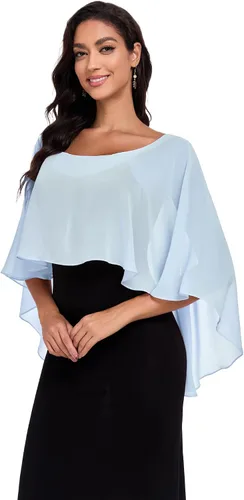 Miniatura 3 de Sheer Shawls and Wraps for Evening Dresses Chiffon Capes for Women Soft Wedding Cover Up