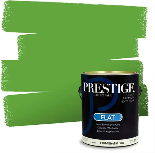 Miniatura 116 de PRESTIGE Pintura exterior e imprimación en uno, aloe, plano, 1 galón