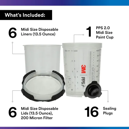 Miniatura 2 de 3M PPS 2.0 - Kit de inicio del sistema de pistola de pintura de aerosol 26170, 13.5 onzas, filtro de 200 micrones, uso para autos, muebles, hogar