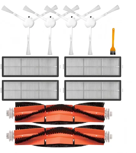 Kit de accesorios para aspiradoras robot Dreame Bot D10 Plus RLS3D, 2 cepillos principales, 4 filtros HEPA, 4 cepillos laterales, 1 herramienta de