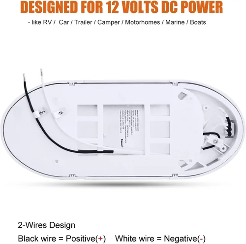 Miniatura 5 de Facon - Juego de 2 accesorios de luz LED para RV de 12 V, luz de techo con interruptor - DDS01-008, luz interior de 12 voltios para autocaravanas