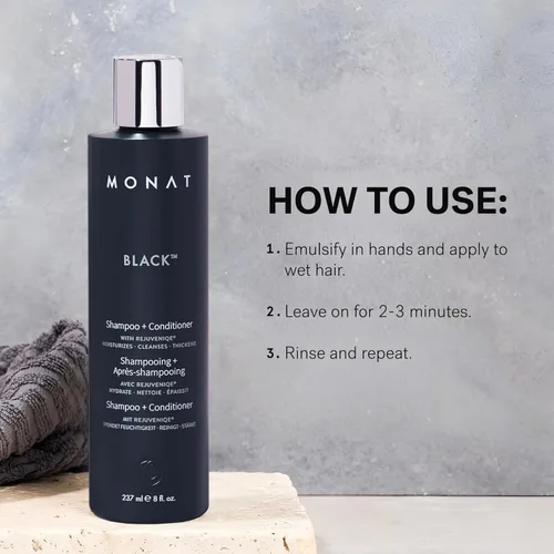 Miniatura 7 de Champú y acondicionador 2 en 1 para hombres de Monat, mejora el crecimiento natural del cabello