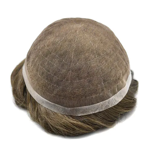 Miniatura 3 de LYRICAL HAIR Toupee - Sistema de cabello humano de repuesto para hombre, peluca de encaje francés para hombre, línea capilar natural
